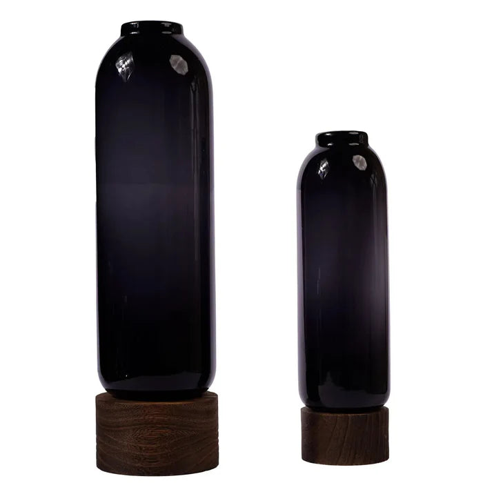 SAINTVASE WITH WOODEN BASE-Small