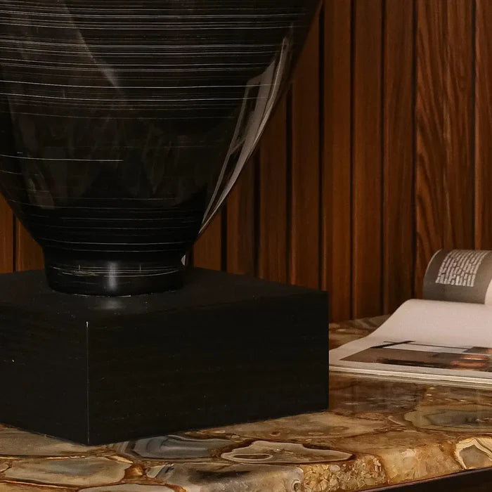 WHITE BRUSHED SLATE VASE